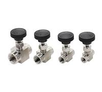 Vanne à pointeau d'arrêt à filetage femelle égal BSP 1/8" 1/4" 3/8" 1/2" 1 pièce(0.5 Inch)