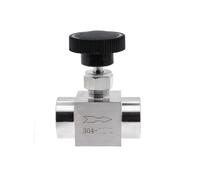Vanne à pointeau de contrôle de débit en acier inoxydable SS304, filetage interne de diamètre égal 1/8", 1/4", 3/8", 1/2" NPT(G1/4)