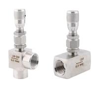 Vanne à pointeau de régulation de débit et de dosage en acier inoxydable 304/316, 1/8", 1/4", 3/8", 1/2", 3/4" BSP NPT femelle, droite ou coudée(1/2",BSPT_FLOW HOLE 2MM_ELBOW SS316L)