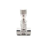 Vanne à pointeau de régulation de débit micrométrique femelle droite ou coudée en acier inoxydable 304/316 1/8", 1/4", 3/8", 1/2", 3/4"(NPT_2MM_STRAIGHT SS316L)