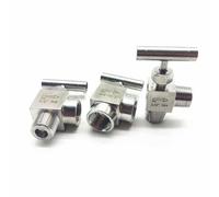 Vanne à pointeau en acier inoxydable 304-1/8", 1/4", 3/8", 1/2" BSP, vanne de régulation de débit à 90° - Pression maximale : 915 PSI, 1 pièce(0.25Inch Female To Female)