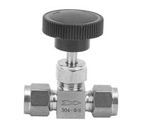 Vanne à pointeau en acier inoxydable 304, vanne de régulation de débit haute pression, Durable, 2 voies, précision, liquide, gaz, débit d'eau, vanne de régulation de débit, (F8)