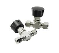 Vanne à pointeau en acier inoxydable 316 | Contrôle de débit de précision du corps forgé 3000PSI, convient aux tubes de 6/8 mm et 1/4" OD