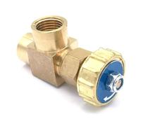 Vanne à pointeau en laiton, filetage interne 1/4 ", coude de 0.8 MPa, diamètre égal
