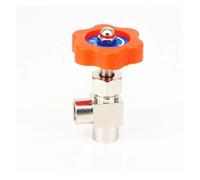 Vanne à pointeau en laiton nickelé, filetage interne 1/4 ", coude de diamètre égal, pression maximale 0.8 Mpa