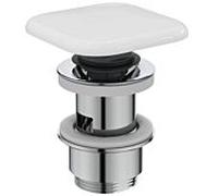 Vanne à poussoir Ideal Standard T362901 carrée, 85 x 120 x 85 mm, blanc brillant