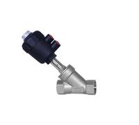 Vanne à siège angulaire à actionneur pneumatique, Vanne pneumatique à siège incliné piston 2/2 voies DN10-DN65(Dn50,THREAD)