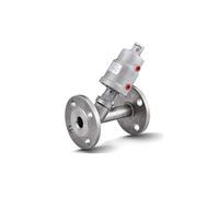 Vanne à siège angulaire pneumatique bride en acier inoxydable DN20(Normally Open,Single Acting)