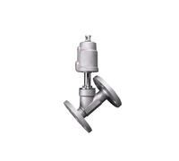 Vanne à siège angulaire pneumatique bride en acier inoxydable DN80(Open,Single Acting)