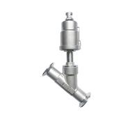Vanne à siège d'angle pneumatique à installation rapide en acier inoxydable DN15 DN20 DN25, vanne à siège normalement fermée, joint PTFE(OPEN-DOUBLE ACTING,0.5 Inch)