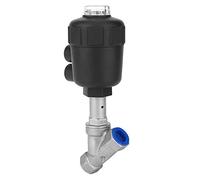Vanne à Siège incliné en Acier à Commande Pneumatique Boîtier en Plastique épaissi Vanne à Vapeur 1/2in DN15 Filetage Connexion en Acier Inoxydable (1/2 DN15)