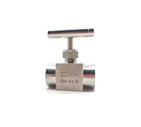 Vanne à soupape à filetage femelle, 1/8 "1/4" 3/8 "1/2", vanne à aiguille en acier inoxydable 304, vanne de régulation de débit(0.5 Inch)