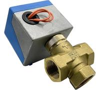 Vanne à soupape motorisée en laiton, 1 pièce, vanne d'arrêt électrique AC220V for systèmes de climatisation de bobine de ventilateur(1inch)
