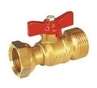 Vanne à sphère laiton PN20 à écrou tournant - M.F. - Manette papillon rouge - Série 636 -