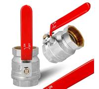 Vanne à Sphère Manette à Levier 2'' Femelle x 2'' Femelle DN50 Laiton Robinet d'Arrêt Boisseau Sphérique Etrangleur d'étanchéité Presse-étoupe Renforcée Robuste