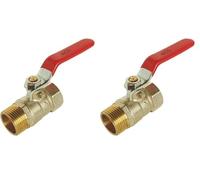 Vanne à sphère MF 15/21 - manette plate (Lot de 2)