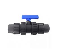 Vanne à sphère PP pour tube PE [40 mm] Valve pour tuyau. Robinet d'arrêt pour tuyau de 1 1/4". Robinet d'arrêt avec flux réglable. Clé de fermeture à eau résistante à la pression et à la corrosion