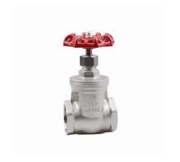 Vanne à vanne vissée en acier inoxydable, 1 pièce, 1/2 "3/4" "1-1/4" 2 "BSP, tuyau d'eau température femelle(1/4")