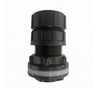 Vanne à Vidange Haute Qualité | Conception Filetée Noire, Soupape Décharge , Étanche, soupape Vidange 2 Pouces, pour Piscine Gonflable