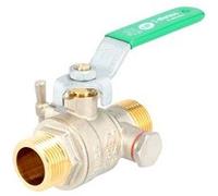 Vanne poignée verte à purge papillon mâle mâle - GARIS