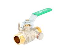 Vanne ACS NF poignée verte à purge papillon MM 20/27 SFERACO 544005