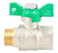 Vanne poignée verte papillon mâle femelle - GARIS