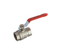 Syveco 580009 Série 580 Robinet à tournant sphérique en laiton Série de construction PN16 Poignée plate rouge en acier 2" FBSP x 2" FBSP