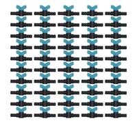 Vanne barbelée en plastique de jardin pour tuyau du système d'irrigation 16 mm de diamètre 50pcs Pack