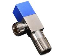 Vanne D’angle Eau Froide Anti-retour pour Toilettes, Métal Bleu | Installation Facile, Usage Salle de Bain Domestique, Design Fiable, Compatible Eau Froide, Finition Métal