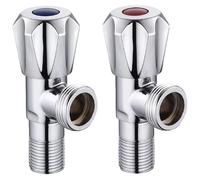 Vanne D’Arrêt Lot De 2 Vannes D'Angle En Cuivre G3/4 Grand Diamètre Montage Mural Pour Chauffe-Eau Intelligent De Toilettes Entrée G1/2 Sortie G3/4