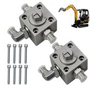Vanne D'accélérateur, 2 Pièces de Vanne de Dérivation 3 Voies pour Mini Pelle Hydraulique Vannes D'étranglement pour Petite Excavatrice Pièces Détachées pour Distributeur D'accélérateur de Mini-Pelles