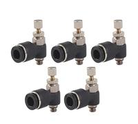 Vanne d'accélérateur à Angle droit de Type L, raccord rapide, coude pratique, contrôle du débit d'air pour équipement d'automatisation, SC PVC (6-M5)