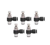 Vanne d'accélérateur à angle droit de type L, raccord rapide, coude pratique, vanne de contrôle du débit d'air pour équipement d'automatisation, filetage mâle, matériau PVC, (10-04)