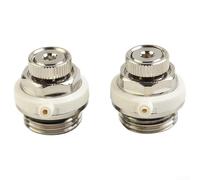Vanne d'aération automatique 1,27 cm pour radiateurs - Purgeur automatique avec bouchon d'arrêt - Évacuation automatique de l'air pour systèmes de chauffage central - Compatible avec (2 pièces)