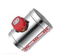 Vanne d'amortisseur d'air en acier inoxydable de 80 à 125 mm pour conduit d'air électrique HVAC Amortisseur motorisé pour tuyau de ventilation Valve d'air 220 V (150 mm, AC24 V)