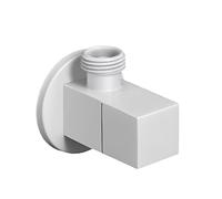 Vanne d'angle 1/2 x, vanne d'arrêt en laiton, vannes de robinet for lavabo salle bain, for sous, for éviers, noir(Bianco)