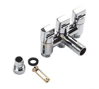 Vanne d'angle à trois voies, inverseur d'eau en acier inoxydable G1/2 pour bidet de salle de bain, robinet de plomberie avec poignée rotative (argenté)