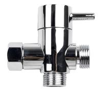Vanne d'angle de robinet à 3 voies G1/2, adaptateur commutateur trois fonctions, connecteur tête, accessoires salle bains 2 pièces Pour Salle De Bain