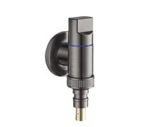 Vanne d'angle de robinet multifonction en laiton, 2 pièces, vanne d'ouverture d'eau murale G1/2, à Clip d'arrêt Pour Salle De Bain(Gray)