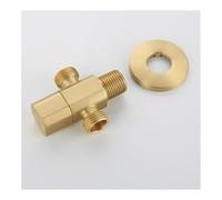 Vanne d'angle de toilette à trois voies en or brossé, séparateur d'eau multifonction