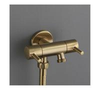 Vanne d'angle de toilette à trois voies en or brossé, séparateur d'eau multifonction