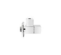 vanne d'angle design ASW 108688 laiton chromé, design angulaire, 2000 / 801 "x 10 mm