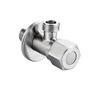 Vanne d'angle en acier inoxydable d'admission de salle bain sortie simple et double G1/2 d'arrêt d'eau Toilette Cuisine (H)(Y)