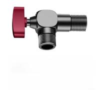 Vanne d'angle en laiton à 3 voies d'entrée d'eau chaude et froide, anti-refoulement, anti-refoulement, connexion filetée à 90 degrés pour cuisine, salle de bain, raccord rouge (A)