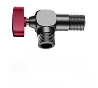 Vanne d'angle en laiton avec design anti-refoulement pour systèmes d'alimentation en eau chaude et froide dans les éviers de salle de bain et de cuisine, toilettes, poignée rouge ou bleue (A)