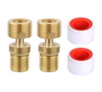 Vanne d'angle en laiton pour systèmes de douche conçue pour le remplacement direct ou la mise à niveau des raccords à angle fixe existants (2 pièces)