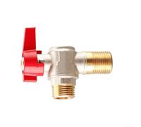 Vanne d'angle en laiton rouge, joint étanche de 5 cm (vanne d'angle à 4 | Anti-fuites pour un mécanisme d'étanchéité étanche, pression constante de l'eau, construction en laiton robuste