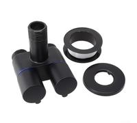 Vanne d'angle G1/2 double commande avec deux sorties pour machine à laver et bidet pulvérisateur de bidet, interrupteur automatique en alliage pour évier de cuisine et lavabo de salle de bain (noir)