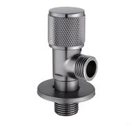 Vanne d'angle murale en laiton pour lavabo et évier de cuisine, robinet à filetage mâle G1/2 pour régulation de l'eau (gris)
