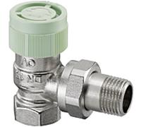 vanne d'angle Oventrop série RFV 9 1185004 DN 15, version courte, avec préréglage en continu